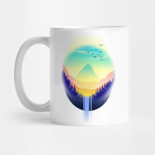 Lake and waterfall Mug